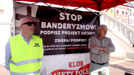 W Zamościu zbierano podpisy pod inicjatywą „Stop banderyzmowi”