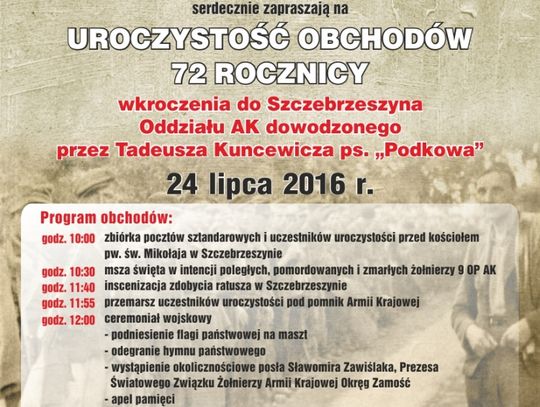 72 rocznica wkroczenia do Szczebrzeszyna Oddziału AK