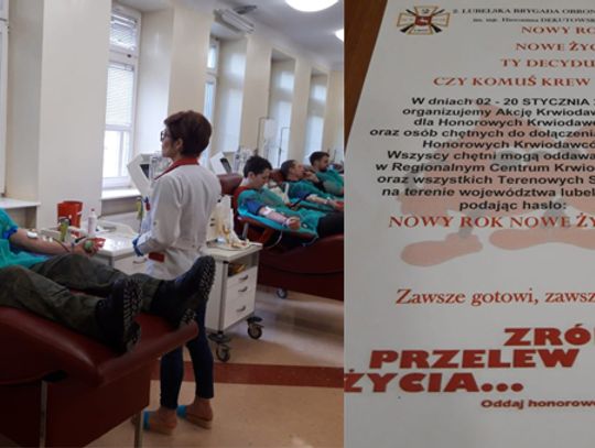 „Nowy rok, nowe życie” -  Terytorialsi zebrali  ponad 100 litrów krwi