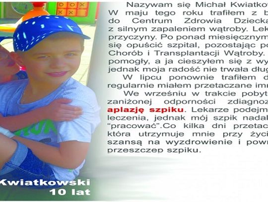 PILNIE POTRZEBNA KREW DLA MICHAŁKA !!! KAŻDY Z NAS MOŻE POMÓC!