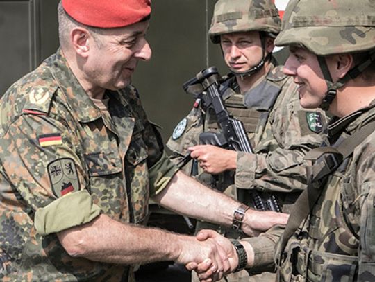 Wizyta dowódcy wojsk obrony terytorialnej Niemiec w lubelskiej brygadzie OT 