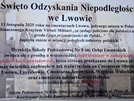 Zbiórka zniczy na Cmentarz Orląt Lwowskich