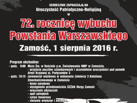 Zbliża się 72. rocznica wybuchu Powstania Warszawskiego