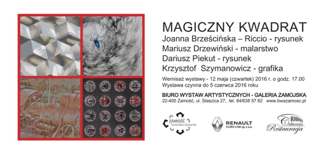 BWA Galeria Zamojska zaprasza na otwarcie wystawy pt.  "Magiczny Kwadrat"