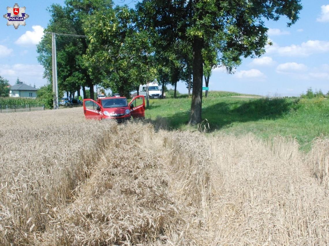 Gm. Stary Zamość: Zasnął i wjechał do rowu