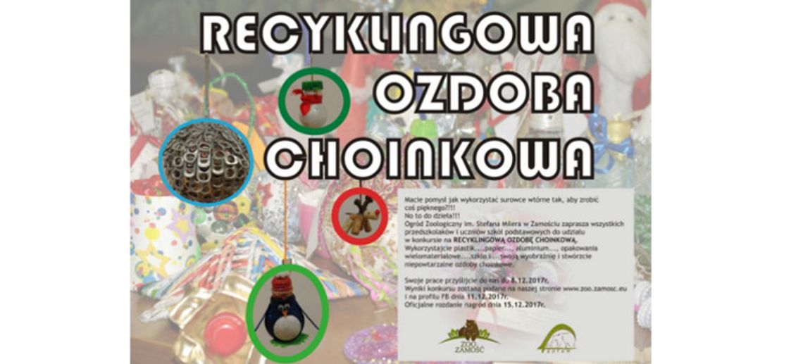 Konkurs na Recyklingową Ozdobę Choinkową 