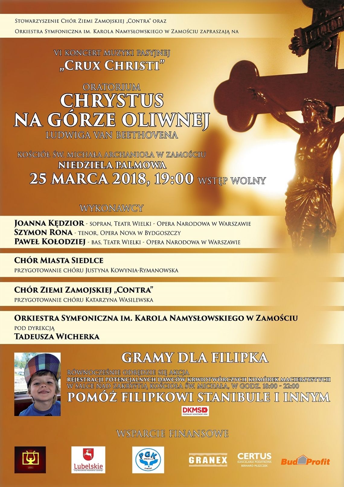 Przyjdź na VI Koncert Muzyki Pasyjnej "Crux Christi" i pomóż Filipowi Stanibule 