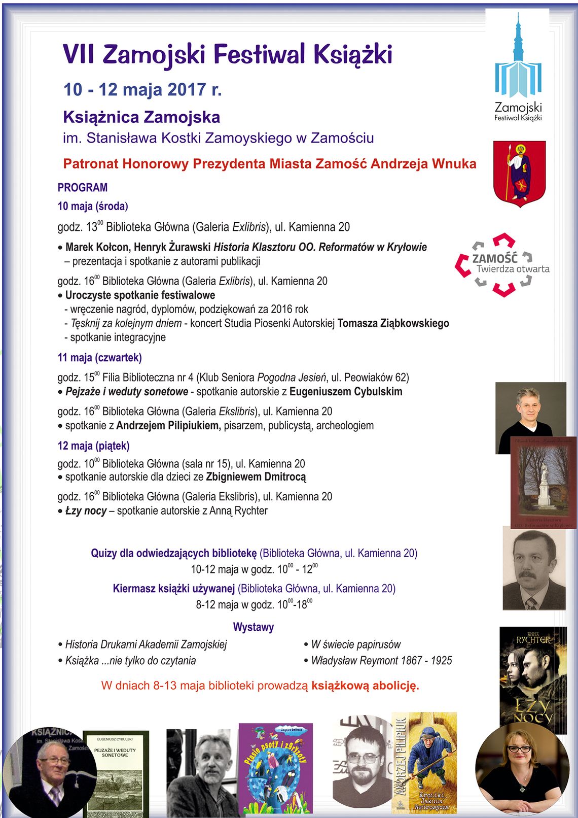 VII Zamojski Festiwal Książki.