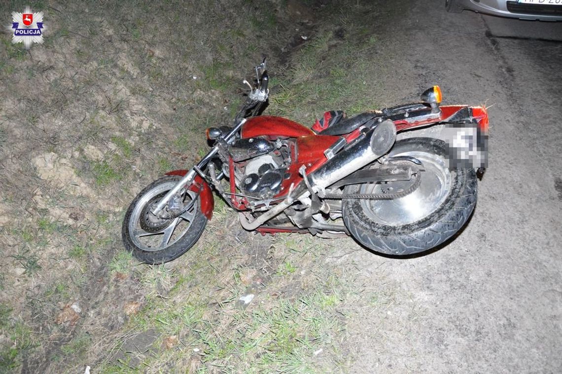 Wielącza: Zderzenie ciągnika rolniczego z motocyklem