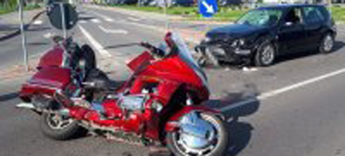Zderzenie motocykla z osobówką